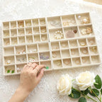 12 Pcs Velvet Jewelry Organizer Trays Set, 4 Styles Stackable Drawer Organizer with Removable Dividers, Storage and Display for Earrings, Necklaces, Bracelets, Rings, Vanity Dresser Storage Box, Beige