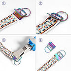 SPEEDWOX 20 Pcs 1" Rainbow Key Fob Hardware Set with Key Fob Pliers, 8 Inches Glass Breaking Pliers with Rubber Tips TPR Handles, for Wristlet Keychain Key Lanyard Making - size: 1" Rainbow