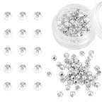 BEADIA Silver Plated Laser Round Spacer Beads 4x4mm 50pcs for Jewelry Making Findings Non Tarnish - color: Silver, size: 4mm Laser