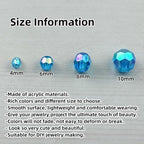 1800pcs Acrylic Faceted Round Beads 4mm 6mm 8mm 10mm AB Colors Glossy Acrylic Round Spacer Beads with Hole for DIY Bracelet Necklace Jewelry Making Supplies Handmade Craft(Lake Blue AB) - color: Lake Blue AB