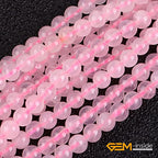 GEM-Inside Rose Quartz Gemstone Loose Beads Natural 3mm Round Crystal Energy Stone Power for Jewelry Making 15" - color: Rose Quartz, size: 3mm