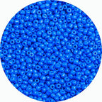 8/0 Glass Seed Beads Bulk, Blue 3mm Tiny Round Craft Seed Bead, Small Mini Pony Beads for Jewelry Making Bracelet Necklace Wrist Beading Weaving Supplies, 2500pcs - color: Blue