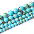 12MM Blue Shell Turquoises Round Loose Beads Natural Gem Beads Crystal Energy Stone Beads for Jewelry Making DIY Bracelet Necklace - color: Blue Shell Turquoises, size: 12mm