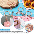 150Pcs Swivel Snap Hook Set,Rose Gold Swivel Clasps Lanyard Snap Keychain Hooks Lobster Clasp Split Key Rings with Chain and Jump Rings Bulk for Keychain Lanyard,Jewelry,DIY Crafts Supplies - color: Rose Gold
