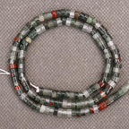 BONNY BOXX 150PCs Natural African Bloodstone Spacer Beads, Loose Semi Precious Flat Round Gemstone Heishi Disc Stone Beads for Beading Jewelry Making 4mm*2mm - color: African Bloodstone, size: 4MM*2MM
