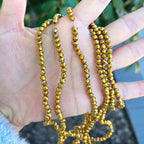 500pcs Czech Faceted Rondelle Crystal Glass Loose Beads 4mm Small Tiny Spacer Bulk Gold Aurum for DIY Craft Jewelry Making CCR433 - color: Gold Aurum, size: 4mm (0.16") - 500pcs
