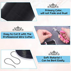 anezus 20 Gauge Jewelry Wire, 28 Yards Craft Wire Tarnish Resistant Copper Beading Wire for Jewelry Making Supplies and Crafting(Black) - color: Black