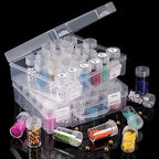 Bead Organizer, Bead Containers, 30 Grids Diamond Painting Storage Containers Clear Bead Organization Diamond Painting Accessories Small Storage Container for Beads Seeds Glitter Rhinestones (2 Pack) - size: The outer box: 16 x 14 x 5.3cm (2 Pack)