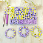 Purple Chunky Acrylic Bead, Beads for Pens Focal Beads Bracelet Beads Loose Spacer Bead Heart Star Kandi Bead for DIY Beadable Pens Bracelets Necklaces Earings Keychains Jewelry Making (Purple) - color: Purple