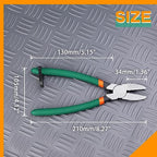 SPEEDWOX Flush Cut Pliers Side Cutting Pliers with Longer Flush Cutting Edge Flush Cutter Wire Cutter for Crafts Flush Cut Trimmers Craft Cutter Model Tools Flush Cut Snips Plastic Pliers Hand Tools - size: 8"