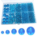 Gocelyn 476PCS Natural Round Gemstone Crystal Glass Beads for Jewelry Making (Blue), Smooth Round Spacer Loose Glass Beads for Crafts Bracelets Necklaces Charms Pendants 4/6/8/10/12mm - color: Round Glass Beads: Blue