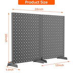 TORACK Pegboard Display Stand for Craft Shows & Fairs, 12 x 16 in Metal Tabletop Pegboard Display with Hooks for Christmas Fair Event(Black, Pack of 2) - style: 2-Pack Black