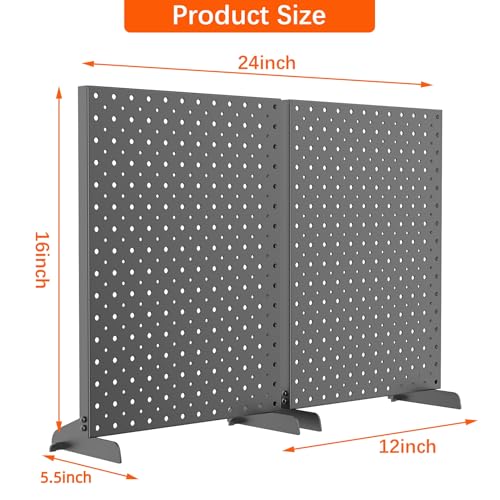 TORACK Pegboard Display Stand for Craft Shows & Fairs, 12 x 16 in Metal Tabletop Pegboard Display with Hooks for Christmas Fair Event(Black, Pack of 4) - style: 4-Pack Black