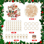 HOMAR 105Pcs DIY Keychain Making Kit Bag Charm Jewelry Chain Making 30 Charms 8 Keychain Clips with Key Ring 8 Extender Chains 50 Jump Ring for DIY Craft Supplies Accessories(Christmas) - color: Christmas-105PCS