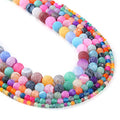 8mm Mixed Color Agate Beads, Agate Beads,Round Beads Beading Strands, Gemstone Beads, Wholesale Bead, Findings 15" Full Strand - size: 8mm