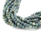 Matte Gemstone Beads for Jewelry Making, Sold per Bag 5 Strands Inside (Matte Moss Agate, 6mm) - color: Moss Agate, size: matte 6mm
