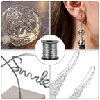 5 Rolls Jewelry Wire for Jewelry Making 18, 20, 22, 24, 26 Gauge Stainless Steel Silver Wire Kit Beading Bendable Craft Wires Tarnish Resistant Beading Wires for Making Crafts