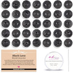 AD Beads 8mm Natural Round Loose Beads 110 Pieces, for Making 108 Mala Prayer Beads Necklace, Bracelet & Yoga Meditation, Jewelry Design (Black Lave) - color: Black Lave, size: 8mm-110pcs