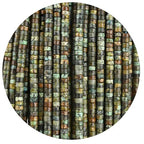 300pcs Natural African Turquoise Heishi Spacer Beads 2x4mm Genuine Real Disc Stone Beading DIY Charm Smooth Loose Gemstone Beads for Jewelry Making Bracelets Necklaces Earrings Crafts - color: African Turquoise