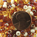 Miyuki Round Seed Beads Size 6/0 20g Honey Butter Mix