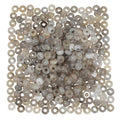 TUMBEELLUWA Natural Gemstone Beads for Jewelry Making, Rondelle Large Hole Loose Beads Pack of 15,Gray Agate(8x14mm) - color: Gray & White