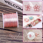 anezus 20 Gauge Jewelry Wire, 28 Yards Craft Wire Tarnish Resistant Copper Beading Wire for Jewelry Making Supplies and Crafting(Rose Gold) - color: Rose Gold Pink