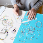 Square Beads, KLFHS 80PCS 6MM Cube Beads, Electroplating Mixed Color Glass Beads for DIY Jewelry Making Bracelet Necklace Earring Phone Strap Keychain Crafts - color: Square