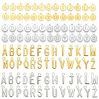 208Pcs/8 Sets Silver Letter Charms A-Z Alphabet Metal Initial Charms kit for Jewelry Making DIY Bracelets Necklaces and keychain making - color: Gold-Silver