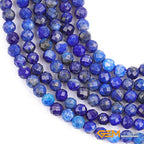 GEM-Inside 3mm Natural Blue Lapis Lazuli Gemstone Semi Precious Round Faceted Spacer Beads for Jewelry Making 15" - color: AA Blue Lapis Lazuli, size: 3mm