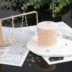 SMYHTGLIF 5 Meters Gold Plated Brass Bead Jewelry Making Chain Pink Crystal Chain Bulk Craft Chain with Lobster Clasps and Jump Rings for Jewelry Making - color: Pink