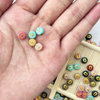 200PCS Round Letter Beads,4x7mm Color Acrylic Alphabet Beads D Beads with Letters for Bracelet Making Necklace Keychain Jewelry DIY (Letter D) - color: Letter D
