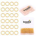 BEADIA 18K Gold Plated Jump Rings Non Tarnish 4mm 900pcs for Jewelry Making Findings - color: Gold, size: 0.5x4mm