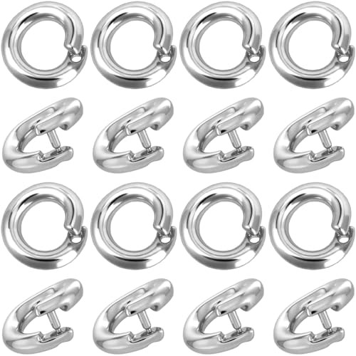 20pcs Split Open End Jump Rings, 18K Copper Plated Locking Circle Clasp Ring, Silver ID 3mm Connector Accessories for Earrings Bracelets Necklaces DIY Crafts Jewelry Making - color: Silver-18K Copper