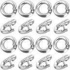 20pcs Split Open End Jump Rings, 18K Copper Plated Locking Circle Clasp Ring, Silver ID 3mm Connector Accessories for Earrings Bracelets Necklaces DIY Crafts Jewelry Making - color: Silver-18K Copper