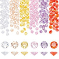 PandaHall 6 Colors 5mm Cubic Zirconia Stone Pointed Back Rhinestones 120pcs Round Faceted Stone Crystal Diamante Rhinestones for Earring Bracelet Pendants Jewelry Embellishment DIY Craft Making