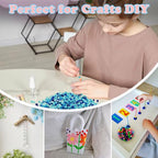 QPIXVB Blue Beads,1100PCS Pony Beads,Small Cute Circle Bead for Crafts Bracelets,Bulk Plastic Pony Bead for Jewelry Making,Necklace Keychain Charms Making Supplies - color: blues beads