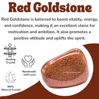 Amazing Gemstone Red Goldstone Crystal Tumbled Stones Polished Rocks - Natural Gem Stones for Healing - DIY Crystals for Protection (1 Piece) - color: Red Goldstone
