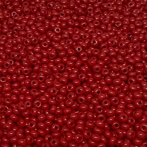 Czech 8/0 Glass Seed Beads 20 Grams 800 Pcs (Burgundy) - color: Burgundy