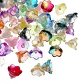 50pcs Glass Pendant Charms - Multicolor Theme Drops for Necklace Craft, Jewelry Making Supplies (Various Styles) - style: Lily Flower