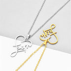 Yocoyee Stainless Steel Faith Pendant Necklace Heart Shaped Word Letter Faith Positive Encouragement Memorial Necklace Gift for Women Friends - color: Silver