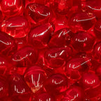Czech 50-Piece Glass Beads, 6x9mm, Teardrop Siam Red - color: Siam Red