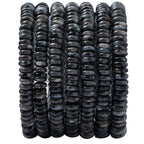 Natural Black Spectrolite Disk Stone Spacer Beads 6x2mm 38cm/str Flat Rondelle Loose Semi Gemstone Caps for Making Bracelets Necklace - color: Black Spectrolite