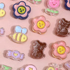 40PCS 20 Styles Large Acrylic Cute Assorted Beads for Jewelry Making Candy Tulip Flower Bear Duck Bee Butterfly Beads for Necklace Earrings Braclets Crafts Focal Beads Chunky Keychain Phone Charms