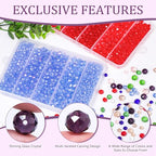 850Pcs 4/6/8/10mm Crystal Glass Beads for Jewelry Making Faceted Rondelle Flat Beads for Bracelets Necklace Earrings DIY Crafts(Purple Crystal Bead) - color: Purple