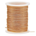 BENECREAT 22 Gauge 39 Ft Tarnish Resistant Brass Craft Wire, Gold Round Twist Jewelry Wire for Necklace Bracelet Making and Other Handmade Project