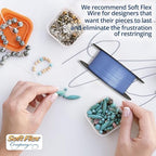 Soft Flex 49 Strand Beading Wire - Medium 0.19 Diameter - 100 Feet Nylon Design Wire - style: Tanzanite
