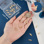 Beebeecraft 1 Box 20Pcs Lobster Clasp 18K Gold Plated Brass 12mm Rectangle Lobster Claw Clasps with Jump Ring for Jewelry Making DIY - color: Gold, size: 12x6x2.5mm