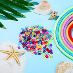 8000 Pieces 20 Strands Polymer Clay Disc Flat Heishi Round Vinyl Handmade Spacer for Making Jewelry Necklace Bracelet DIY Crafts(Multiple Colors, 6 mm)