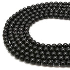 2.0mm Large Hole Black Onyx Smooth Round 6mm Crystal Energy Stone Healing Power Natural Gemstone Loose Beads for Jewelry Making