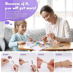 JQEEYGV Friendship Bracelet Kit, 2 Boxs 7300Pcs Clay Beads for Bracelet Making Kit with Number Letter Beads DIY Jewelry Charms Making Crafts Gifts for Girls Ages 6-12 - color: 7300Pcs 24Colors